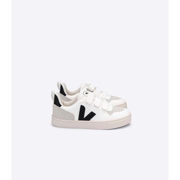 Kids' Veja V-10 CWL Sneakers White Black | SG 866TCE